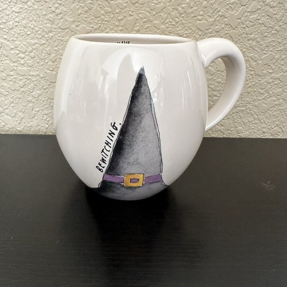 Rae Dunn‎ Halloween My Magenta Coffee Mug “Have A Bewitching Day” Witch Hat